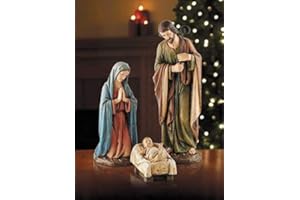 Avalon Gallery Nativity Sets - Hand Painted 3-Piece Indoor Holy Family Scene for Christmas, 16" Scale, Mary, Joseph, Jesus