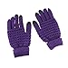 Fakeface Knitted Wool Touch Screen Texting Gloves for All Touchscreen Electronic Devices for Women/Ladies/Girls; Great Gift for Christmas/Birthday/New Year (Purple)