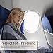 Adoric Life Memory Foam Travel Pillow, Portable Head, Chin and Neck Support with Machine Washable Cover for Airplanes, Cars, Trains and Office Napping - Brown