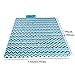 yodo Outdoor Picnic Blanket Water-Resistant for Camping Hiking Festivals,Spring Summer Blue Chevron