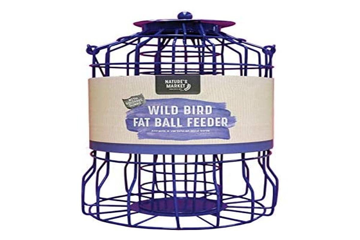 Natures Market BF007FB Kingfisher Squirrel Guard Fat Ball Feeder