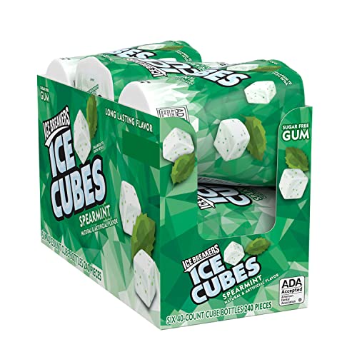 ICE BREAKERS ICE CUBES Spearmint Flavored With Cooling Crystals, Made