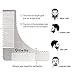 Beard Shaping Tool with Comb Stainless steel Beard Styling & Shaper Template Grooming Kit Guide for Men,Facial Hair Trimmer for Jaw Line, Cheek, Neck & Goatee - Makes Perfect Razor Trimming Line
