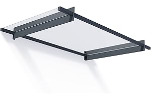 Palram - Canopia Nancy 1500 Door Awning - 5' x 3' - Gray/Clear