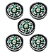 Blackett Mini Button Compasses, 20mm, Oil Filled, for Paracord Survival Bracelets, Camping, Hiking, Pack of 5