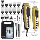 Wahl 79520-3101P Groom Pro Total Body Grooming Kit, high-carbon steel blades, Yellow & Black