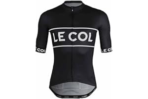 LE COL Men’s Sport Logo Jersey | Short Sleeve Cycling Shirt | Breathable, Quick Drying Bike Top | XS - 3XL