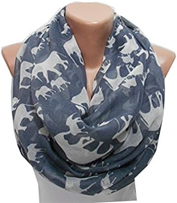 Elephant Gray Scarf Shawl Oversized Cowl Scarf Wrap Women Men Scarf