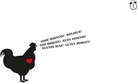 Tovaglietta In Vetro Corvo Prague Gallo Good Morning Buongiorno In Diverse Lingue Misura 14 5 X 23 5 Cm Amazon It Casa E Cucina