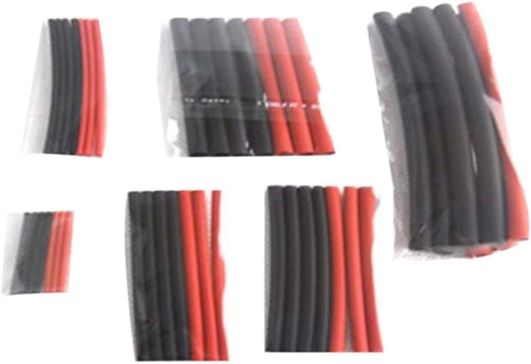 42pcs Black Red Assorted 6 Size Polyolefin 2:1 H-type Heat Shrink Tube Wire Wrap Kit Electrical Connection Cable Sleeve Tubing Sets High Quality And Durable