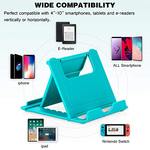 Cell Phone Stand Multi-Angle,【2 Pack】 Tablet Stand Universal Smartphones for Holder Tablets(6-10"), e-Reader, Compatible Phone XS/XR/8/8 Plus/7/7 Plus, Galaxy S8/S7/Note 8, Mini, Pixel(Blue)