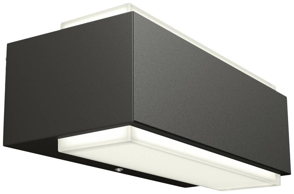 Philips Lighting Stratosphere UltraEfficient Outdoor Wall Light, 3.8W 2700K Warm White Light, Antracite, IP44 Weatherproof — image 1