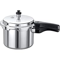 Elite Cookware - Small Aluminum Outerlid Stovetop Pressure Cooker - 3.5 Lts - Cook soups, rice, legumes and more