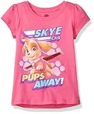 Nickelodeon Little Girls' Toddler Paw Patrol Skye Short-Sleeved Puff Tee, Hot Pink, 5T