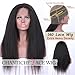 Chantiche Italian Yaki 360 Lace Frontal Wig Human Hair with Extra Heavy 150 Density Brazilian Customized 360 Full Lace Wigs with Baby Hair for Black Women 14inches Natural Color