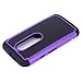 Moto G (3rd Gen) Case, LK [Shock Absorption] Hybrid Dual Layer Armor Defender Protective Case Cover for Motorola Moto G 3rd Generation 2015 (Purple)