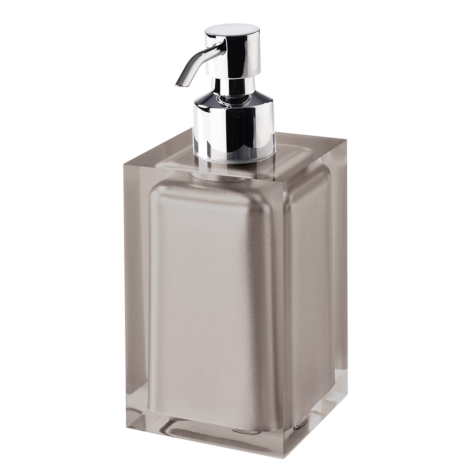 Gedy Bathroom Soap Dispenser, Resin, Grey (Tortora), 16.2 x 7 x 7 cm