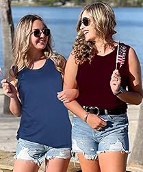 Womens Tank Tops Summer T Shirts Sleeveless Casual