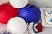 Bobee Red White and Blue Paper Lanterns, Party Decorations, 7 pack