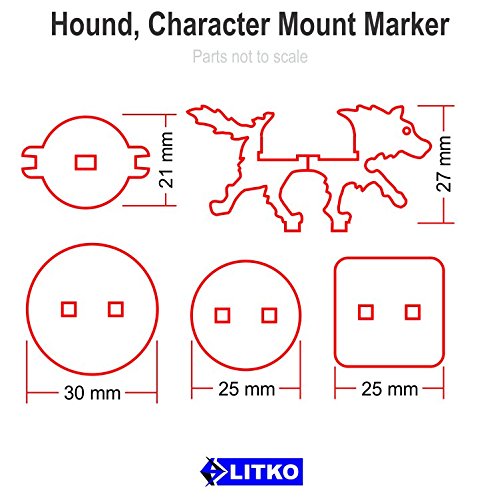 Hound, Character Mount Marker Kit, Black, 25mm Square Base (1)