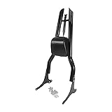 Black Sissy Bar Passenger Backrest Rear Pad for