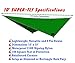 Chill Gorilla 10x10 Hammock Rain Fly Camping Tarp. Ripstop Nylon. 170