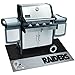 FANMATS 12196 Las Vegas Raiders Vinyl Grill Mat - 26in. x 42in. - Deck Patio Protective Mat | Oil, flame, and UV resistant
