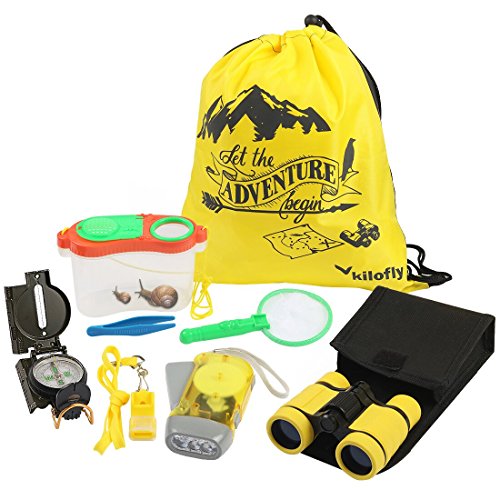 kilofly 8-in-1 Kids Nature Explorer Kit Fun Backyard Bug Catching Adventure Pack