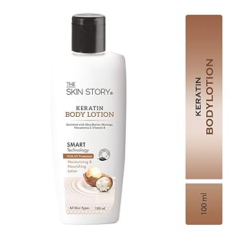 The Skin Story Keratin Body Lotion,Long Lasting Moisturization,UV Protection, 100 ml