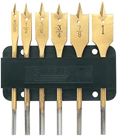 Steelex Plus D2052 TiN Coated Spade Bit Set, 6-Piece
