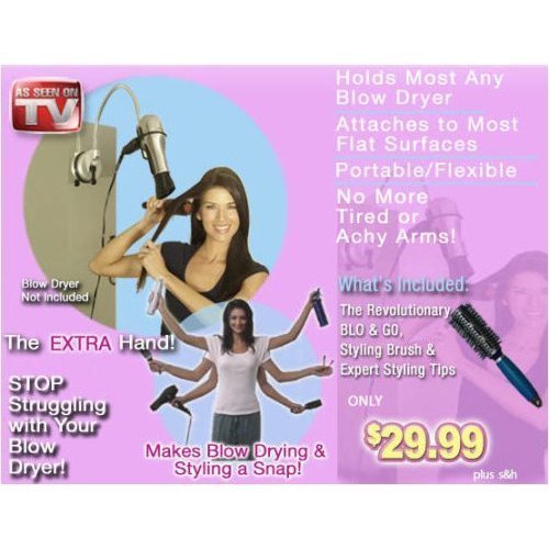 Blo and Go by Laurie Coleman - Portable Hair Dryer Holder by TVTime Direct