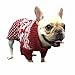 Red Christmas Dog Sweater Reindeer Holiday Festive Xmas Dog Christmas Sweaters for Large Dogs, Back 20