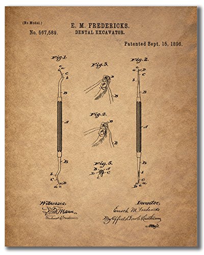 Dentist Patent Wall Art Prints - Set of Six Vintage Replica Photos