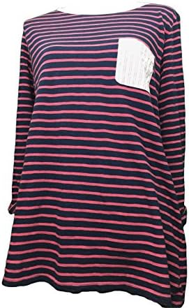 Striped Front Pocket Breton Top Shirt Tee Size US 12