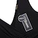 HiQueen Women Sexy deep V Neck Sleeveless Causal Cocktail Evening Party Dress (2XL, Black)