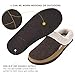 VONMAY Men's Slippers Fuzzy House Shoes Memory Foam Slip On Clog Plush Wool Fleece Indoor Outdoor Size 13-14 Coffee/Light Brown