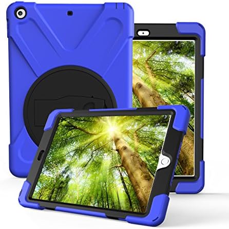 iPad 2018 Case, iPad 6th Generation Case, iPad 9.7 Case,Hybrid Shockproof Rugged Drop Protection Cover Built With Kickstand for New iPad 9.7 inch A1893/A1954/A1822,/A1823 (Blue)