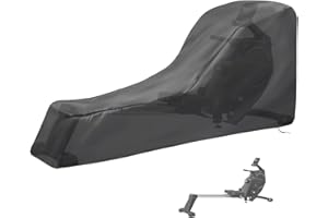 Andacar Rowing Machine Cover, Rower Outdoor Cover for Concept 2 Rowing Machine Waterproof Row Machine Cover for Hydrow Rowing Machine, Dustproof Fitness Equipment Protective Cover