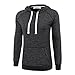 Vetemin Women Casual Basic Cotton/Poly Vintage Soft Long Sleeve Hoodies Sweater