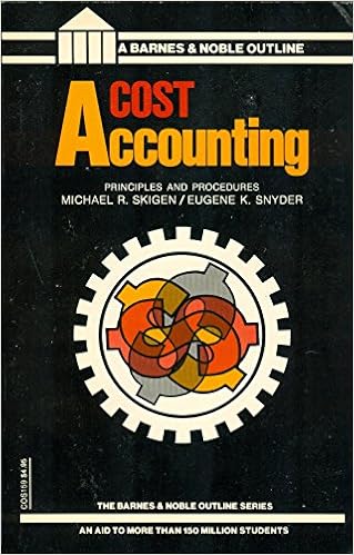 Amazon Com Cost Accounting Barnes Noble Outline Series