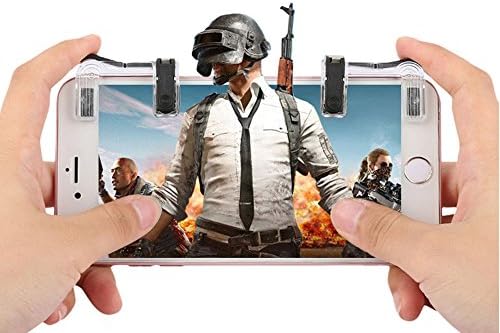 Mobile Game Controller, Shoot and Aim Triggers for PUBG/Knives Out/Rules of Survival, L1R1 Mobile Game Trigger Joystick Gamepad, PUBG Mobile Controller for Android IOS