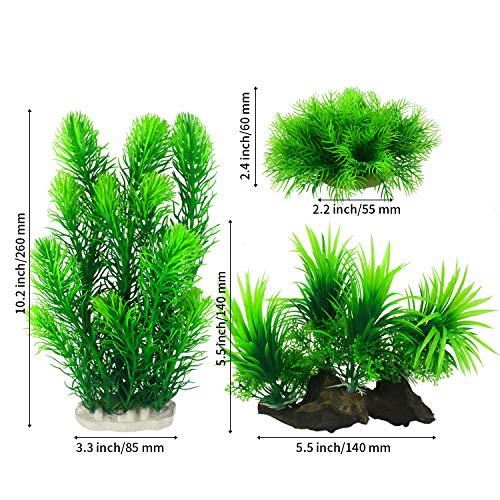 image for MyLifeUNIT Artificial Aquarium Plants, Plastic Fish Tank Decor Plants 