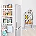 Refrigerator Side Storage Shelf, Sunix Fridge Storage Shelf Side Storage Wood Organizer Rack Shelf, 3 Tiers Kitchen Organizer Spice Jars Rack, Paper Towel Holder Space Saving