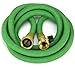 Joeys Garden Expanding Garden Hose Extra Strength Stretch Material with Brass Connectors - Bonus 8 Way Spray Nozzle, Carrying Bag and Hanger (50 Feet)