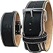Steel Sweat Weight Lifting Belt - 4 Inches Wide by 10mm - Single Prong Powerlifting Belt That's Heavy Duty - Genuine Cowhide Leather - Texus