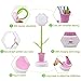 Small Desk lamp,YZtree Eye-Care Table Lamp for Kids Touch Control Dimming Light Flexible USB Rechargeable Desk Lamp with Cute Pen Container(Pink)