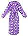 Burklett Womens Robe Hooded Printed Flannel Fleece Bathrobe for Women with Pockets,Unicorns