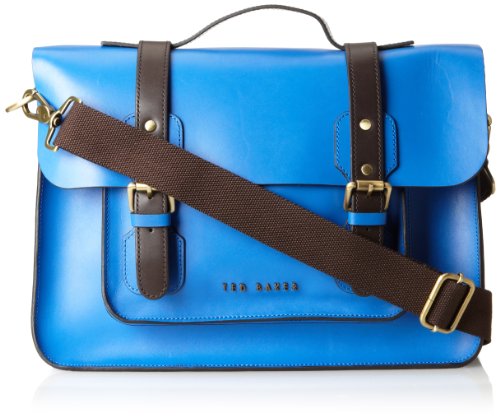 blue leather bag
