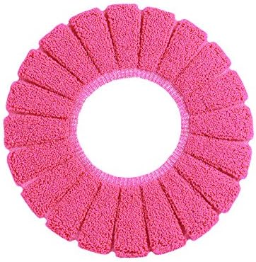 Shmei Comfortable Velvet Coral Toilet Seat Cover Standard Pumpkin Pattern Cushion with Warm, Health, Beautiful (Hot Pink)