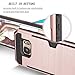 Galaxy S7 Edge Case, TILL(TM) Wallet Case [Card Pocket] Shockproof Dual Protective Shell Rubber Bumper Card Holder Slot Kickstand Case Cover for Samsung Galaxy S7 Edge G9350 All Carrier [Rose Gold]